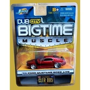 2004 Jada Toys '70 FORD MUSTANG BOSS 429 RED DUB CITY BigTime Muscle Car 1:64